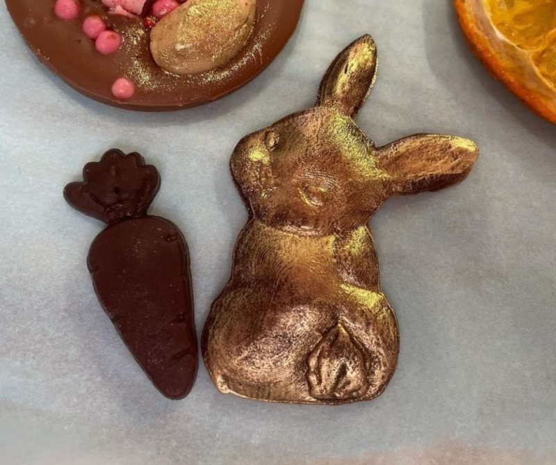 Изображение Молд Зайка с морковкой 6 см